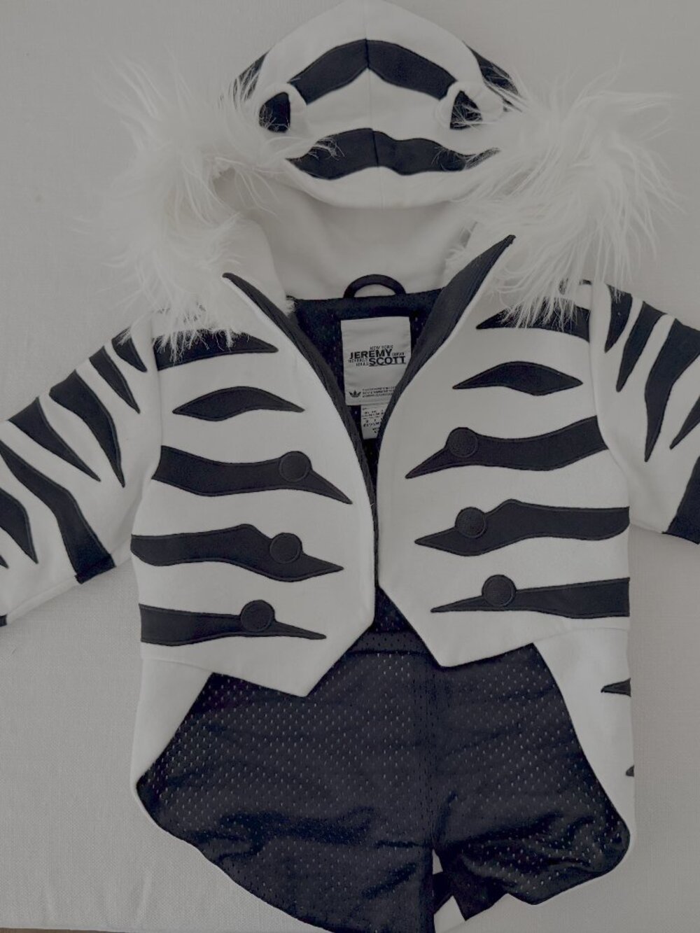RARE Adidas Originals x Jeremy Scott Zebra Animal Jacket – 12M / Size 80 - NWOT